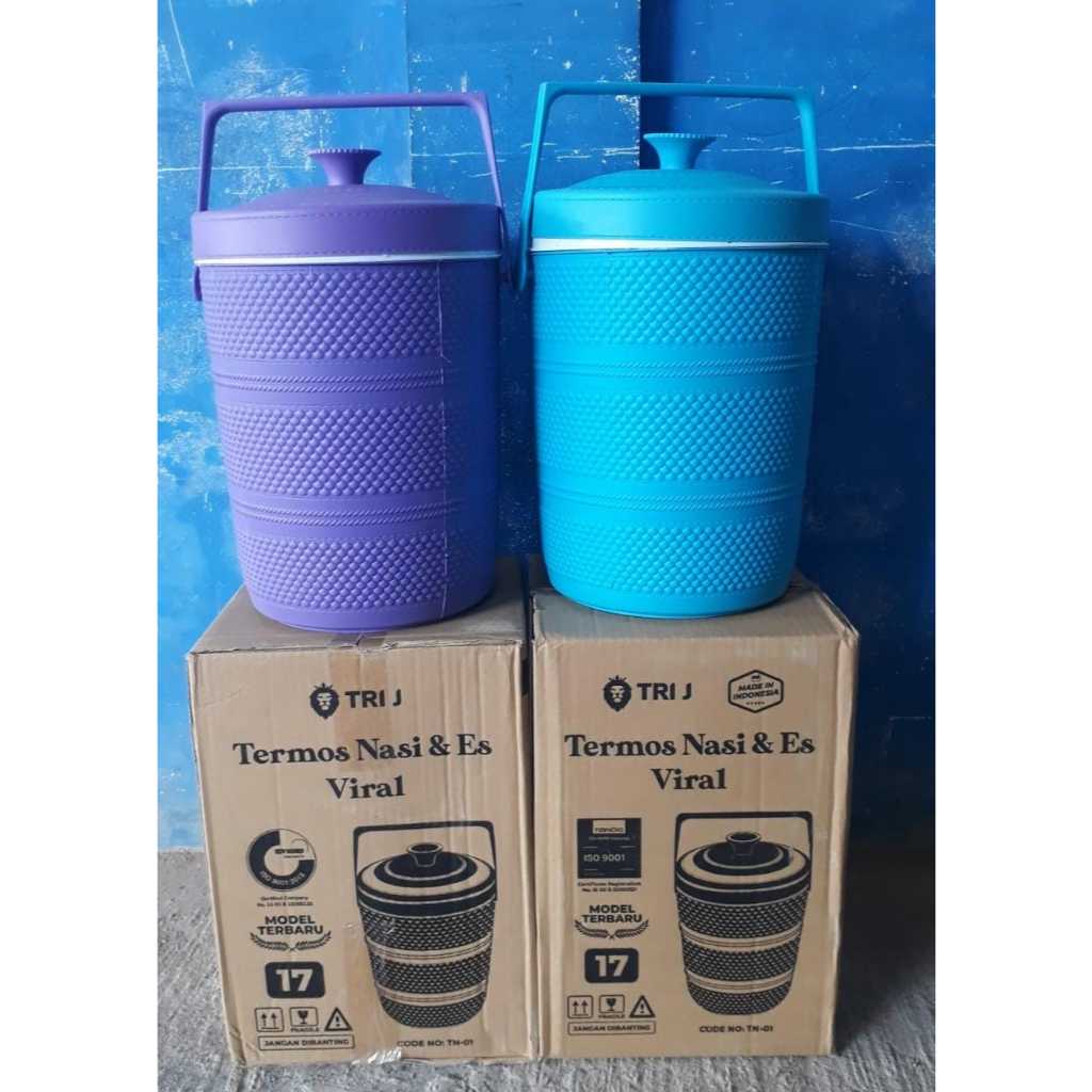 Rice bucket ukuran 17liter termos nasi dan es dengan bahan Plastik dengan penyaring dan Tutup