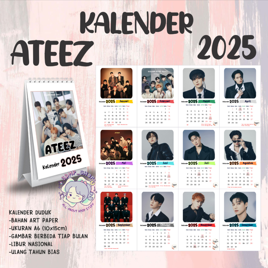 

KALENDER DUDUK 2025 KPOP ATEEZ