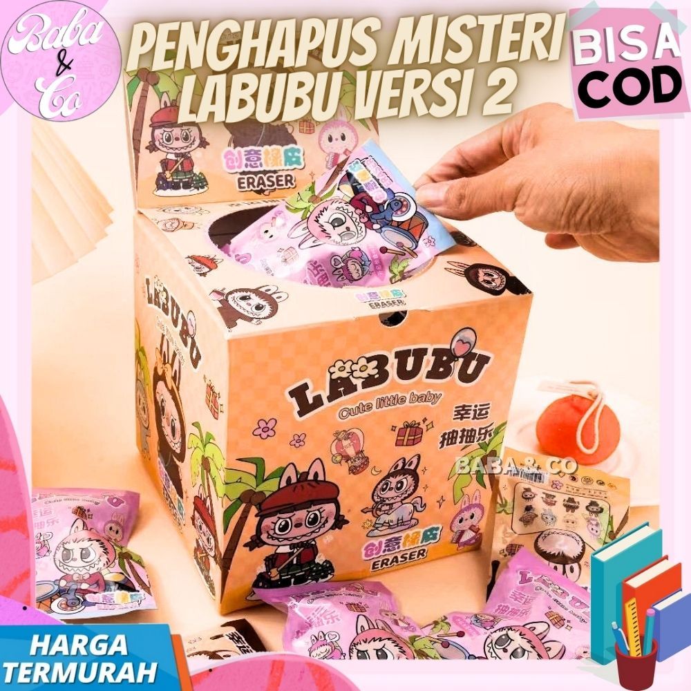 

PENGHAPUS MISTERI LABUBU VERSI 2 PENGHAPUS LABUBU BLIND BOX MYSTERY PACK ERASER LABUBU V2 PPENGHAPUS KARET PENSIL LABU LABU LABUBU