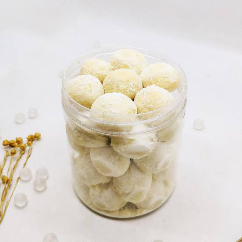 

Kue Putri Salju Kacang Mede toples jar 600 ml dan 800 ml