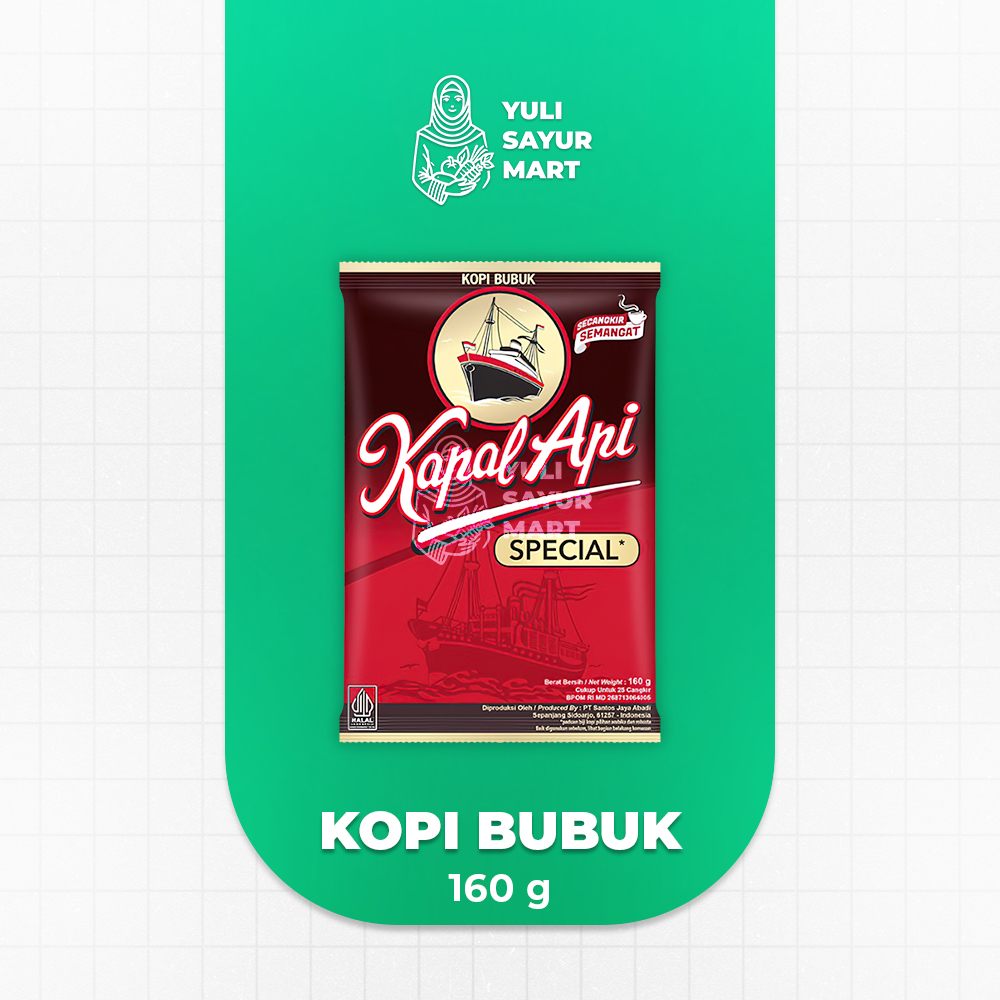 

Kapal Api Kopi Bubuk 160g - Yuli Sayur Mart