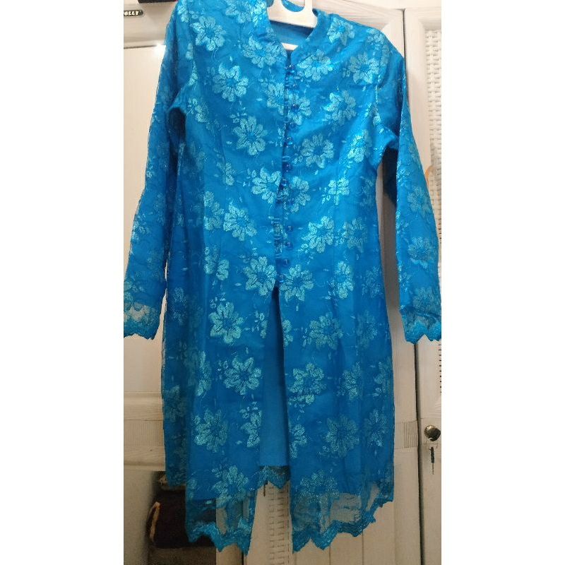 Preloved Kebaya Biru/ Brukat