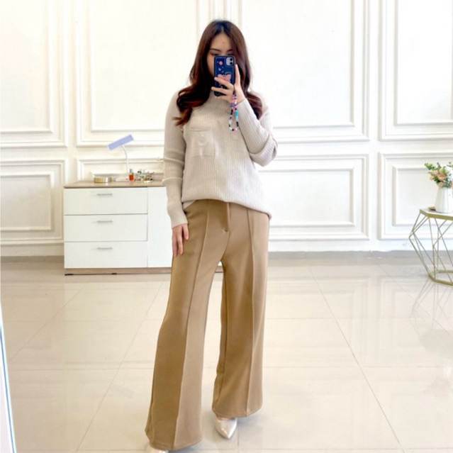 SCUBA KULOT 1286 || CELANA KULOT BAHAN SCUBA TERBARU KEKINIAN || OOTD FASHION WANITA ||