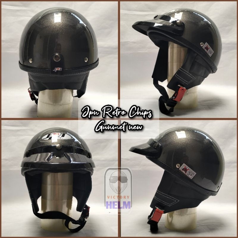 Helm Jpn Retro Chips abu gunmet new