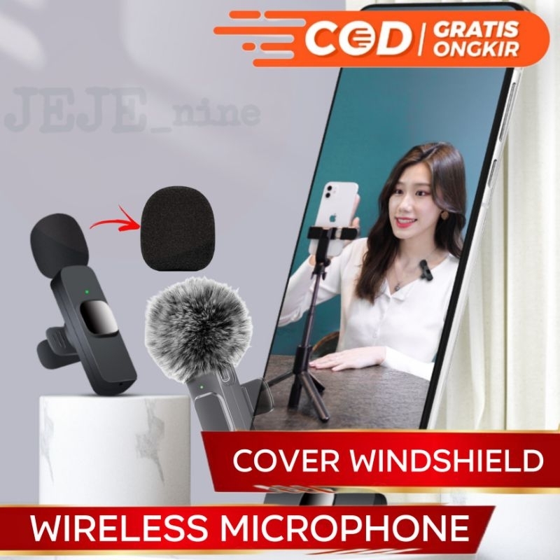 TERMURAH busa Mic clip on  wireless / Busa microphone podium/busa mic conference/foam mic /foam conf