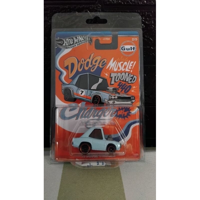 Hot Wheels Silver Series Dodge Muscle Tooned Charger 440 Error Tampo (Free Proteck)