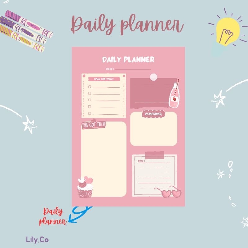 

Daily Planner | A5 | Binder | Jurnal Harian | Loose Leaf | Art Paper