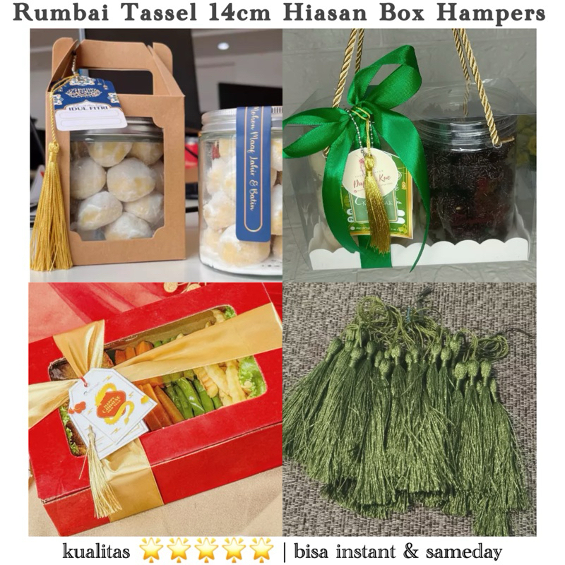 

Rumbai Tassel Penghias Kotak Hampers Dekorasi Box Hampers Hiasan Kotak Kue Toples Kue kering