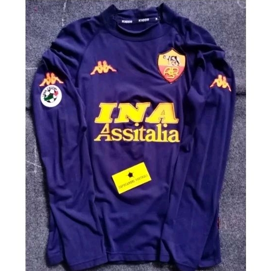 JERSEY ORIGINAL Authentic ORI AS ROMA RETRO 2000 2001 00 01 3rd LONGSLEEVE PANJANG LS VINTAGE Totti