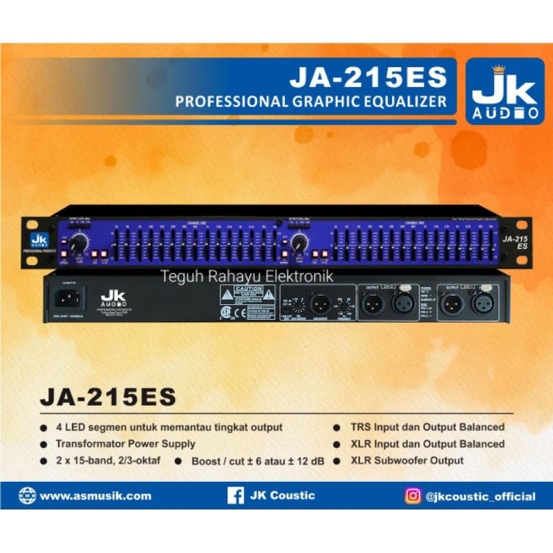 EQ EQUALIZER JK AUDIO JK COUSTIC JA 215 ES JA215ES SUB