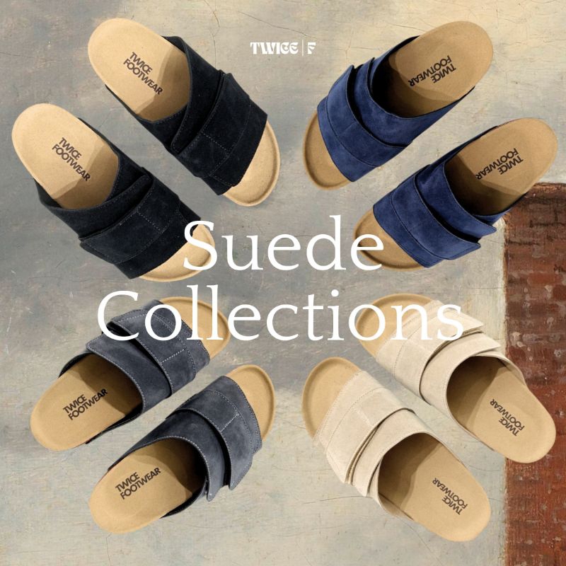 Twice Slip On Suede | Sandal Slip On Suede Unisex | Sandal Suede Slip On | Sandal Puyuh Slip On | Sa