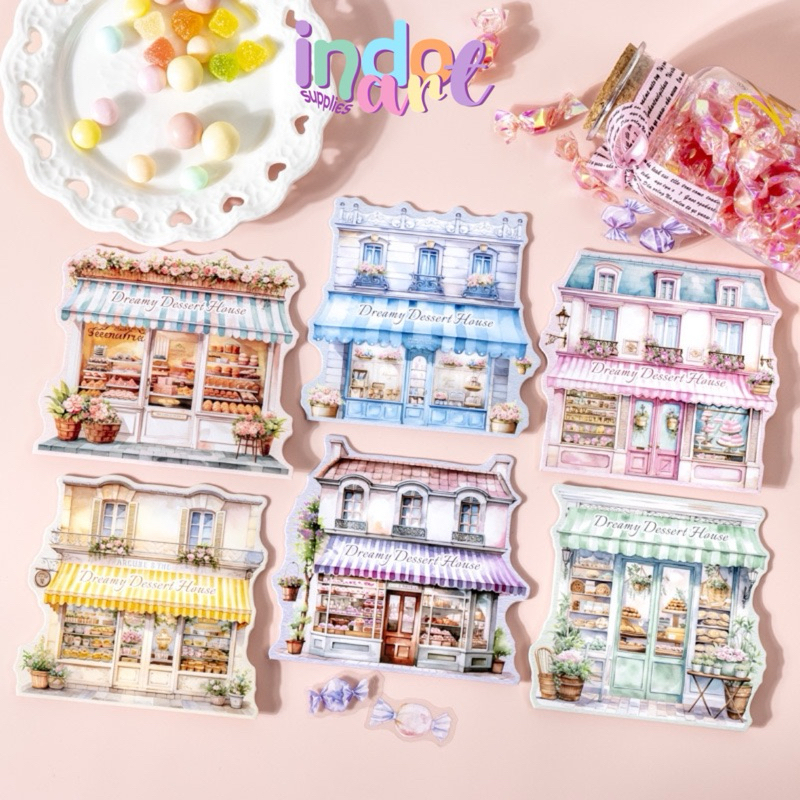 

(IAS) Sticker Deco Journal Scrapbook Pastel Macaroon Dessert Cake Shop Cakery Toko Kue Lucu Imut isi 30 pca