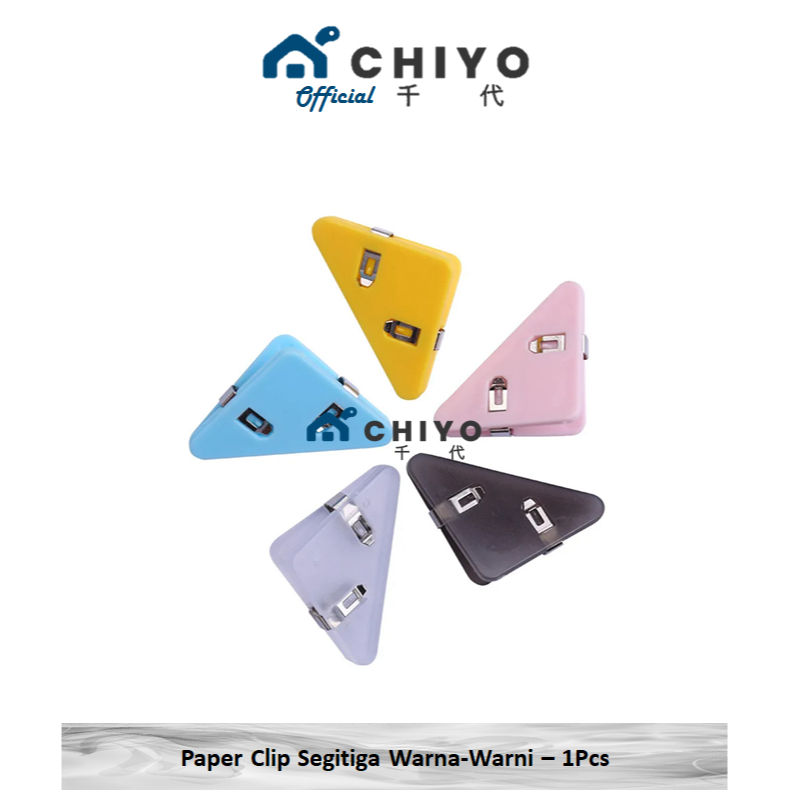 

CHIYO Living - Paper Clip Segitiga Warna-Warni Klip Sudut Penjepit Kertas Buku