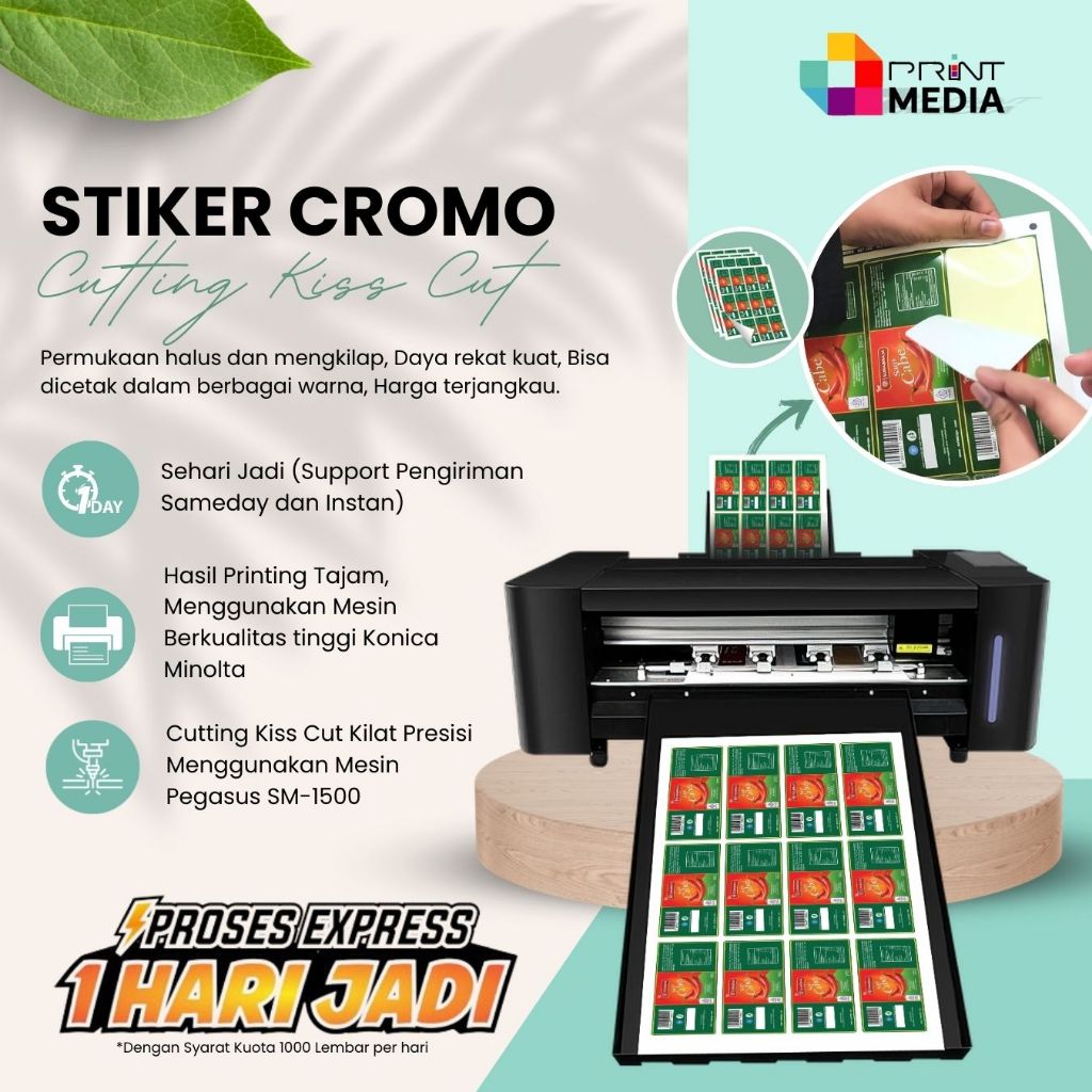 

Cetak Stiker Custom Sticker Cromo A3+ Express Sehari Jadi
