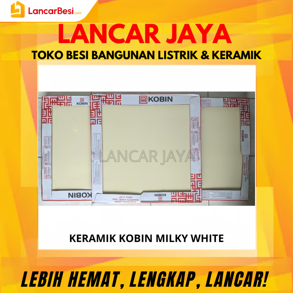 Keramik Lantai Kobin Milky White 50x50 Hanya Untuk Area Jogja & Sekitarnya
