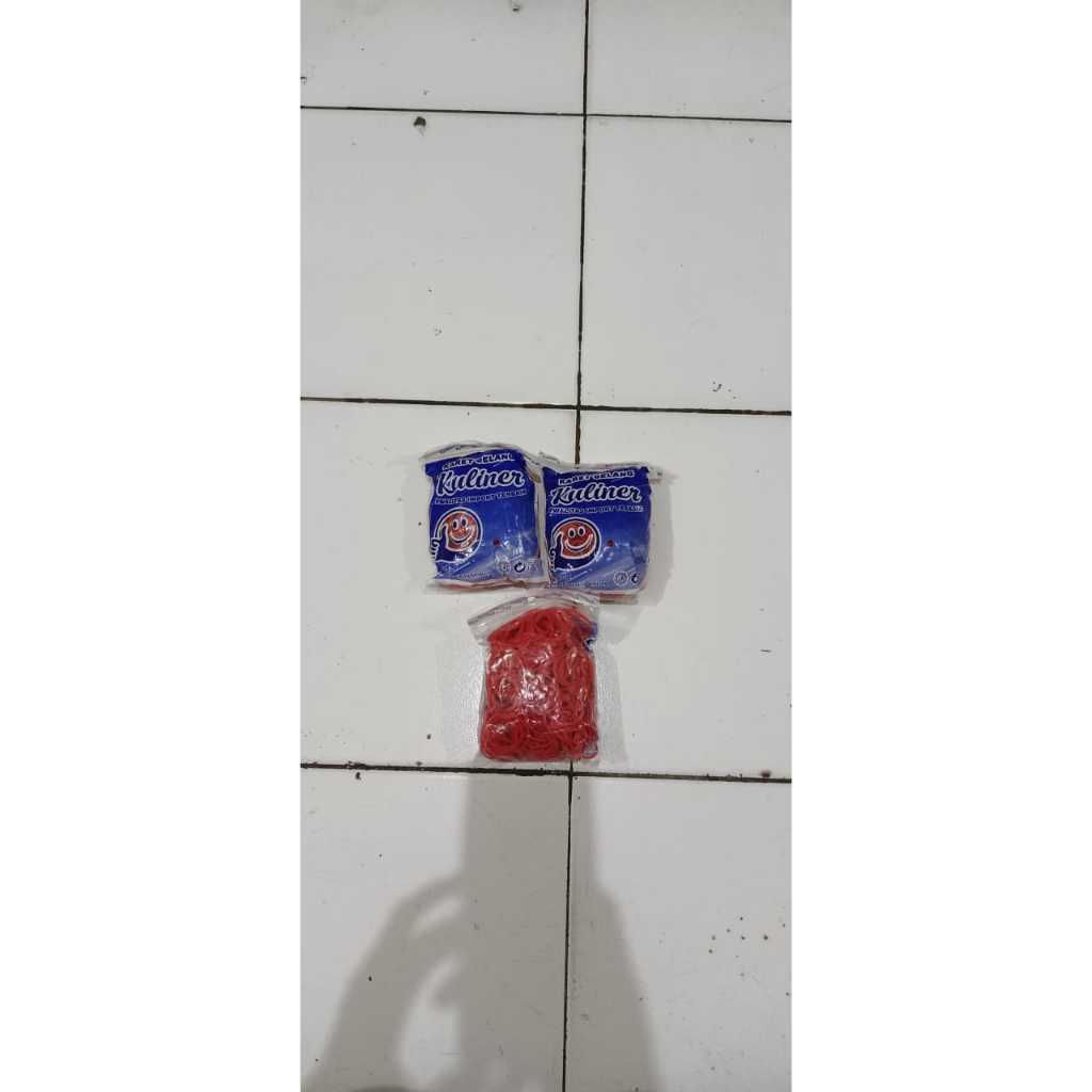 

Karet Gelang Import Kuning Merah 100 gram KULINER