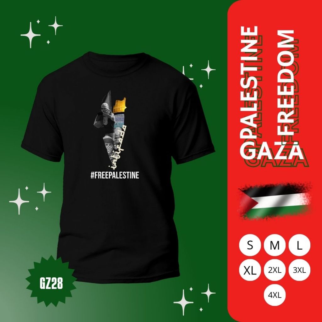 Kaos Keren / Kaos Free Palestina / Kaos Palestina