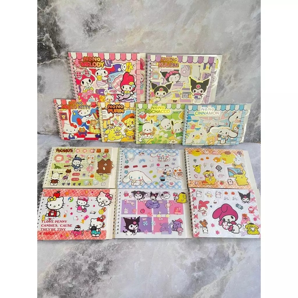 

Stiker Buku washi karakter 2d MOMO/Stiker Buku Spiral Karakter Momo Cute 4in1 Aesthetic