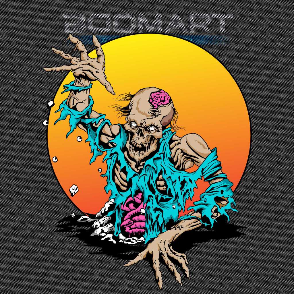 

STICKER A4 HANTU ZOUMBIE