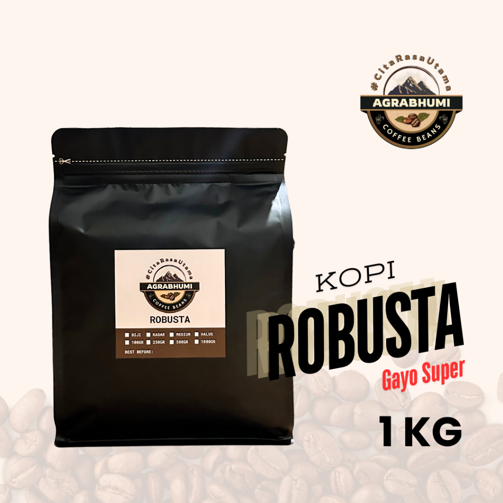 

Agrabhumi - Kopi Robusta Gayo Grade Super 1KG Fresh Roasted