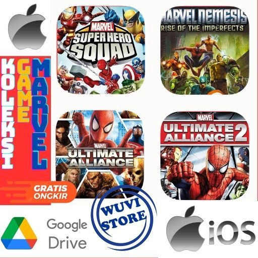 IOS Marvel  PPSSPP Koleksi Game | Bisa di  IOS / Android / PC Plus Emulator | Beli 3 Gratis 1