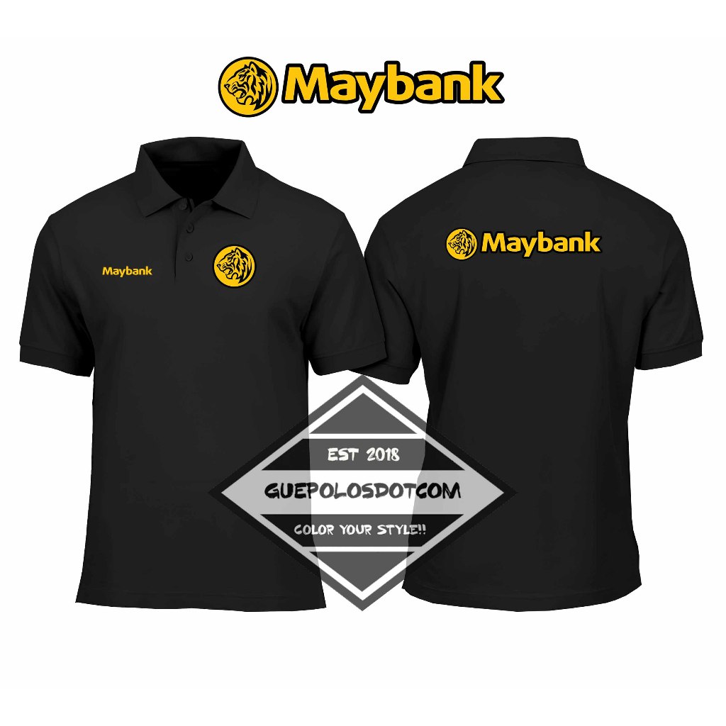 POLOSHIRT MAYBANK - Baju Berkerah Maybank - POLO KERAH LOGO MAYBANK