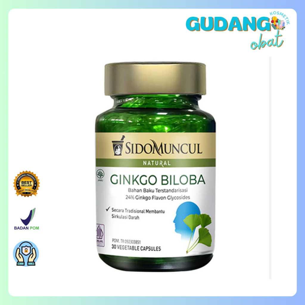 SidoMuncul Ginkgo Biloba 30's - Sido Muncul - Meningkatkan Daya Ingat-Vertigo-Mencegah Stroke