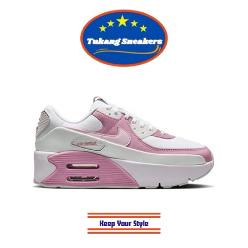 Sepatu Sneakers Wanita Nike Air Max 90 LV8 White Pink NIKFD4328110
