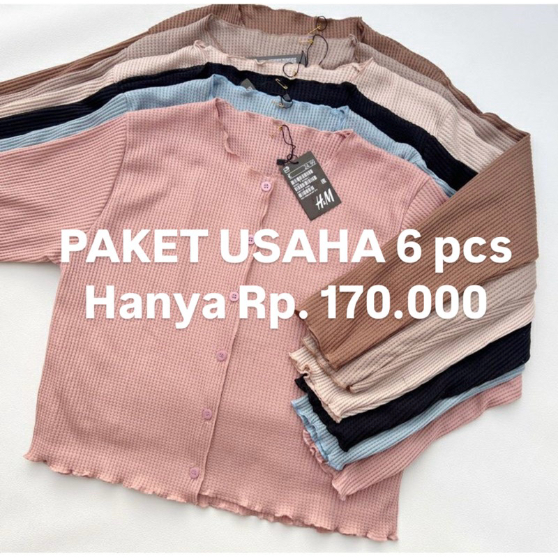 [HARGA GROSIR] Paket Usaha 6 Pcs Hanya Rp.180.000|Cardigan Crop Top Style