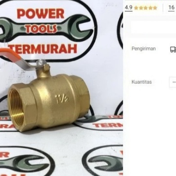 

Ball Valve ONDA 1 1/2" Kuningan Stop Kran Gate Valve Gagang 1.5