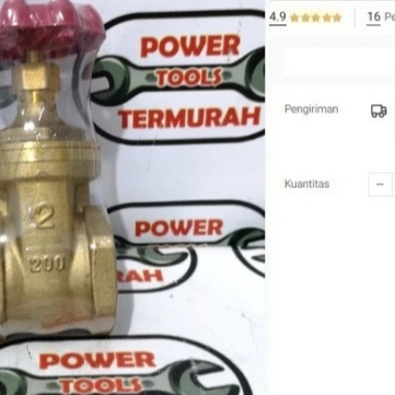 

Gate Valve ONDA 2" Kuningan Brass Stop Kran Ball Valve Putar
