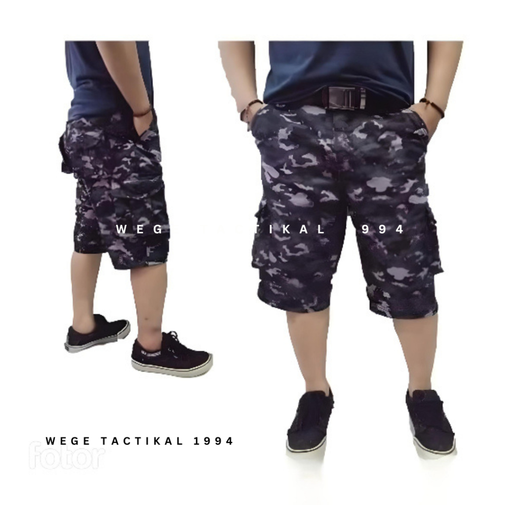 Celana Pendek Loreng Cargo Pria PDL - WEGE TACTIKAL 1994