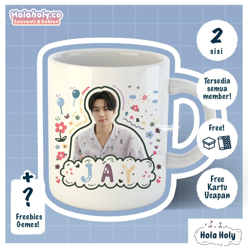 GELAS Mug JAY PARK ENHYPEN Foto Kpop Engene Fankit Custom Ucapan Hampers Kado Hadiah Ultah Wisuda