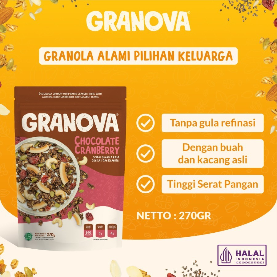 

Granova - Granola Choco Cranberry 270gr