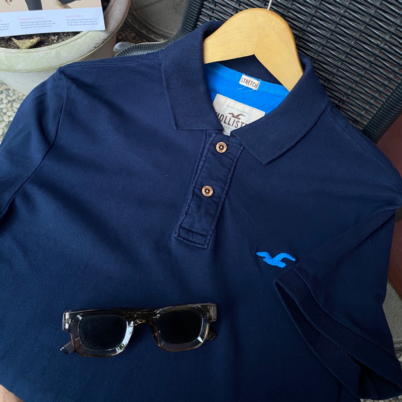 Hollister Original Kaos Poloshirt Pria Navy Second Like New