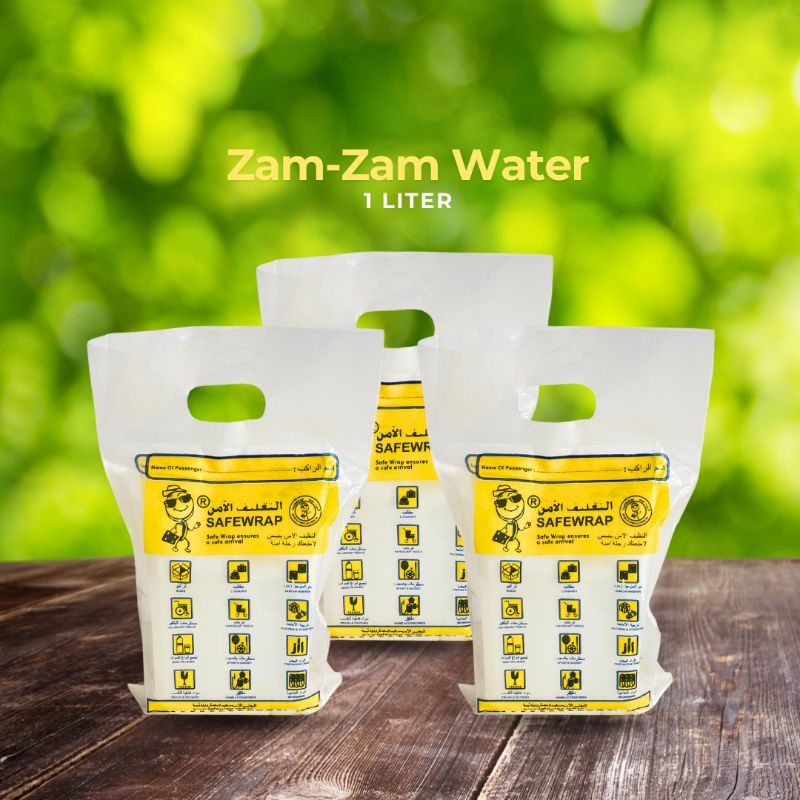 

Air Zam-Zam 1 Liter - Air Zamzam 1L Asli Original Oleh-oleh Haji dan Umroh