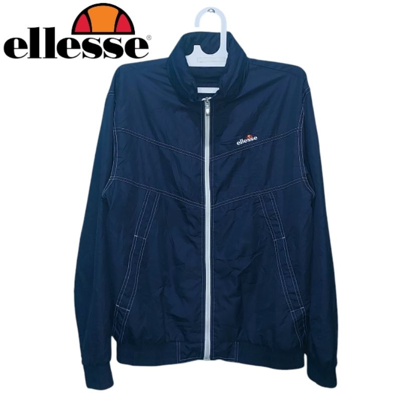 ELLESSE WINDBREAKER JACKET BIG LOGO VINTAGE HIDDEN HOODIE