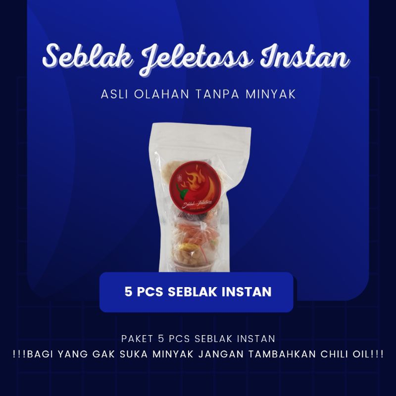 

[Paket 5pcs Seblak Jeletoss] Termurah Seblak Instan Mentahan Untuk Stok Makanan Dirumah