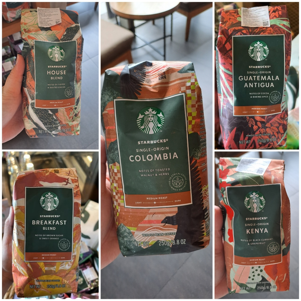 

Whole Bean Original Starbucks Medium Roast 250gram_House Blend,Breakfast Blend,Colombia,Guatemala Antiqua,Kenya