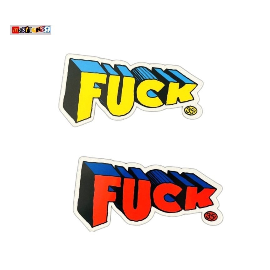 

sticker Supreme x Robert Crumb Fuck graphic stiker