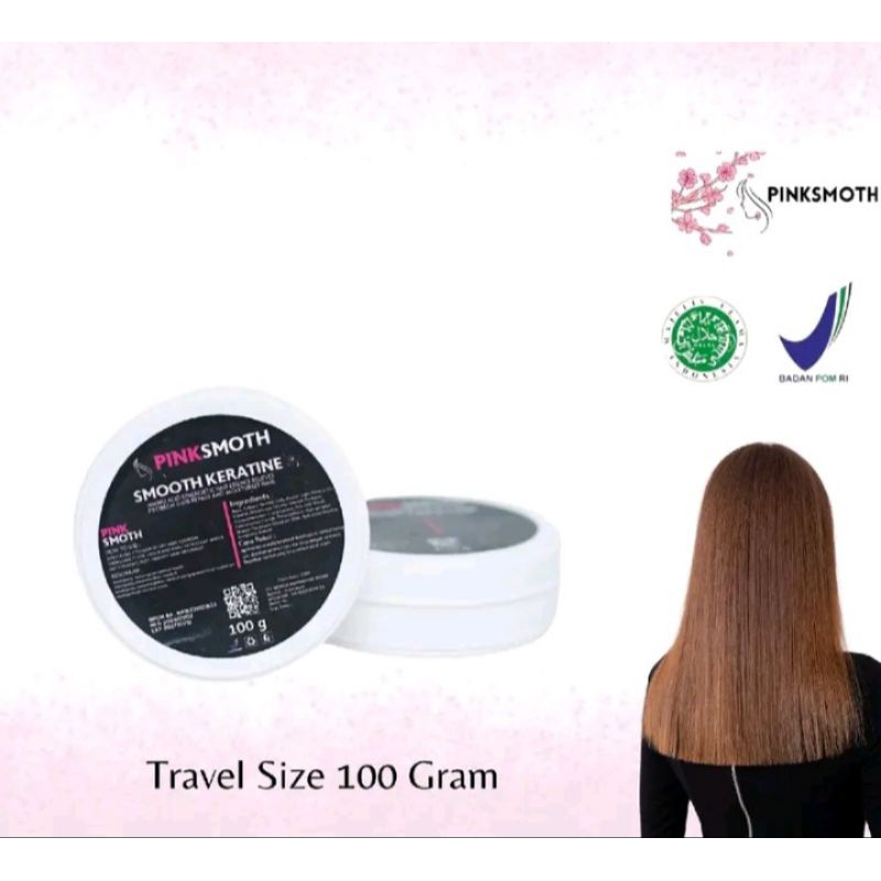 pink smooth keratin pelurus rambut tanpa catok