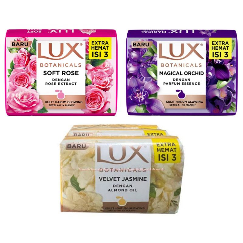 Lux Bar Soap botanicals sabun mandi batangan rose velvet orchid