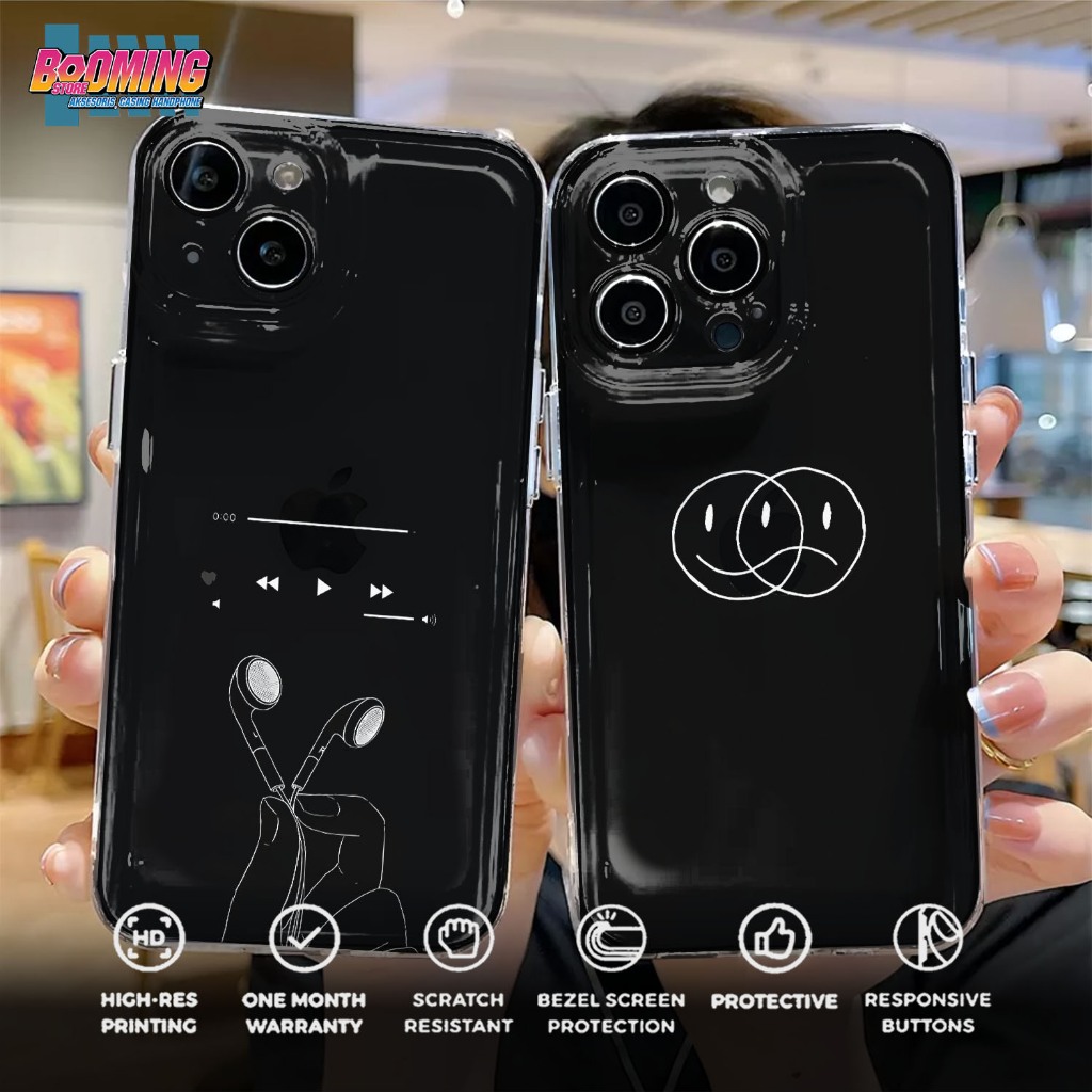 CASE REDMI XIOMI MI 12 LITE MI 11T 11LITE MI 11 MI 11T PRO MI 12  MI 11 MI 5X MI A1  - MOTIF [BLACK 