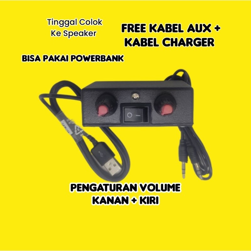 Power Ampli Mini 5 Volt Power Ampli Bisa Atur Volume Kanan Kiri Untuk Speaker Rusak