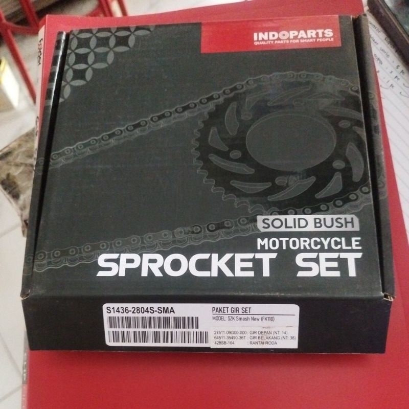 INDOPART Gear Set  Smash New, Shogun 125