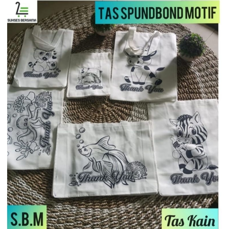 

Tas Spund Bond Tebal Motif Kartun 40x8x30 Cm & 40x16x30 Cm (LUSINAN/12 PCS) /Tas Kain/Goodie Bag