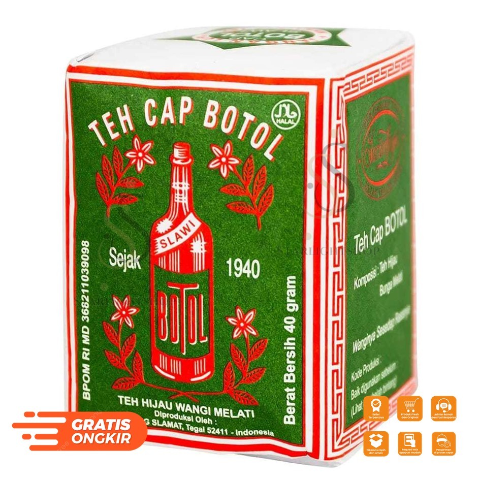 

TEH CAP BOTOL TUBRUK 40 GRAM / TEH CAP BOTOL HIJAU 40GR Per PCS