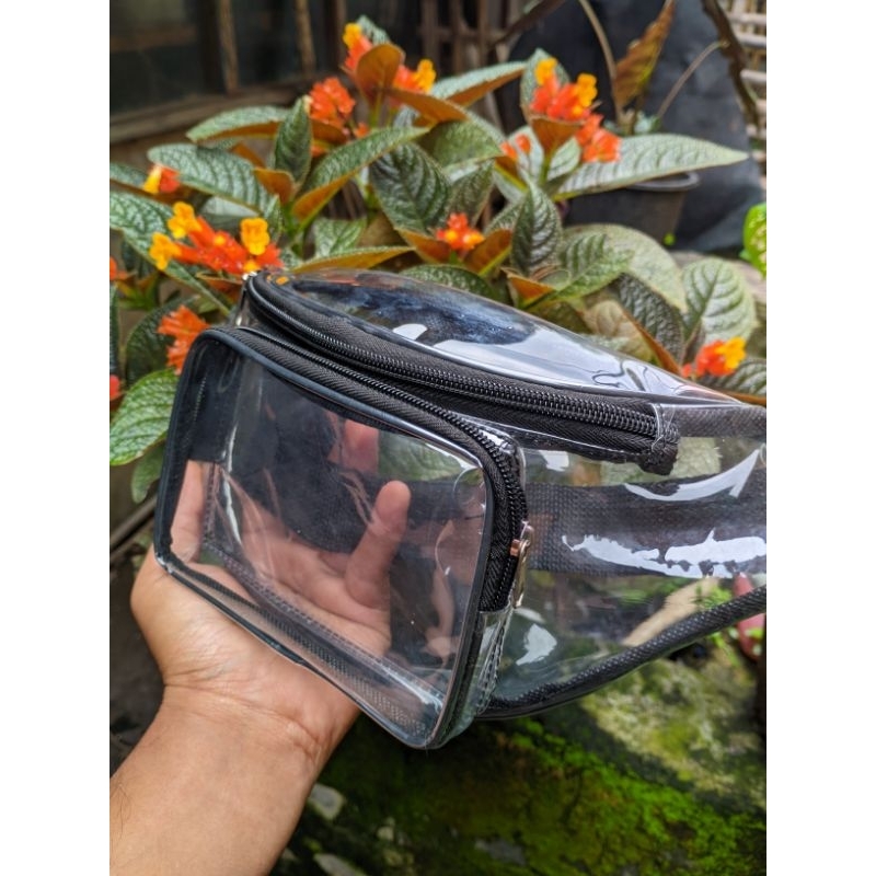 Tas Transparan PVC bening  - Tas slempang - Tas Konser - Tas pinggang -Waistbag pria/wanita
