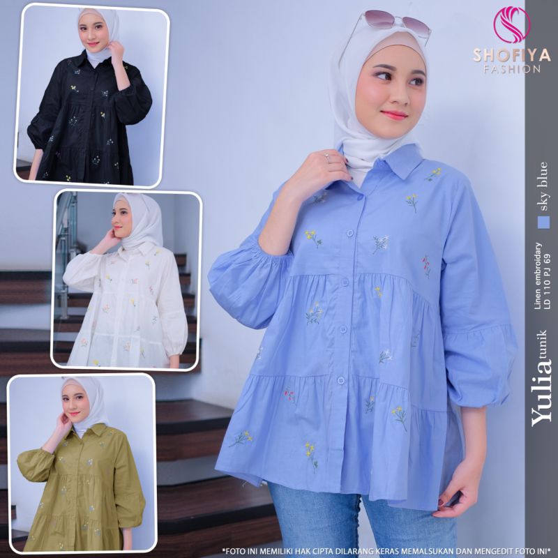 (NEW)ATASAN TUNIK BLOUSE//TUNIK YULIA BY SHOFIYA//CHACA BY SHOFIYA