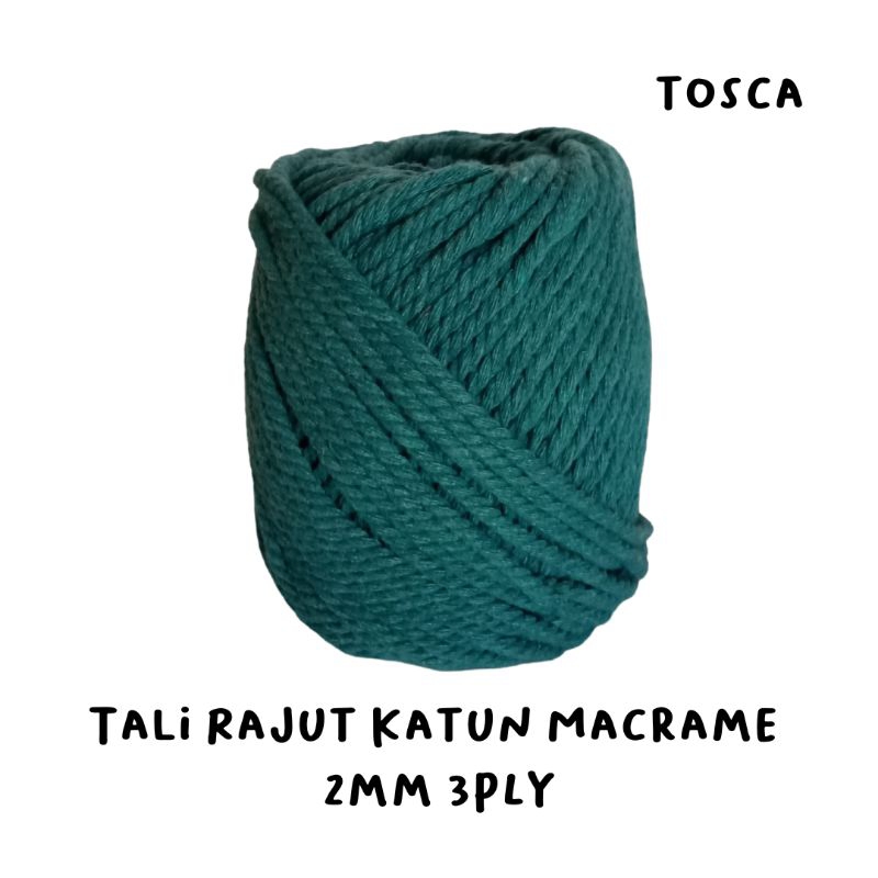 Rajut macrame Tali Kur Tali Katun benang Tosca 2mm